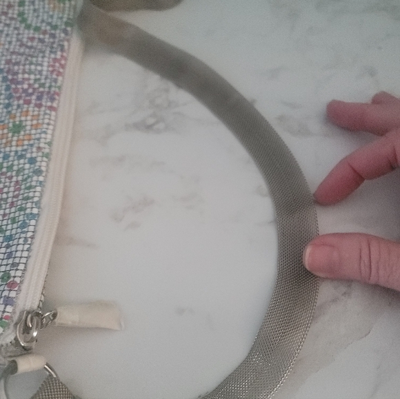 Vintage Whiting & Davis  Colorful Starburst Enamel Mesh Satchel Bag - Picture 5 of 12